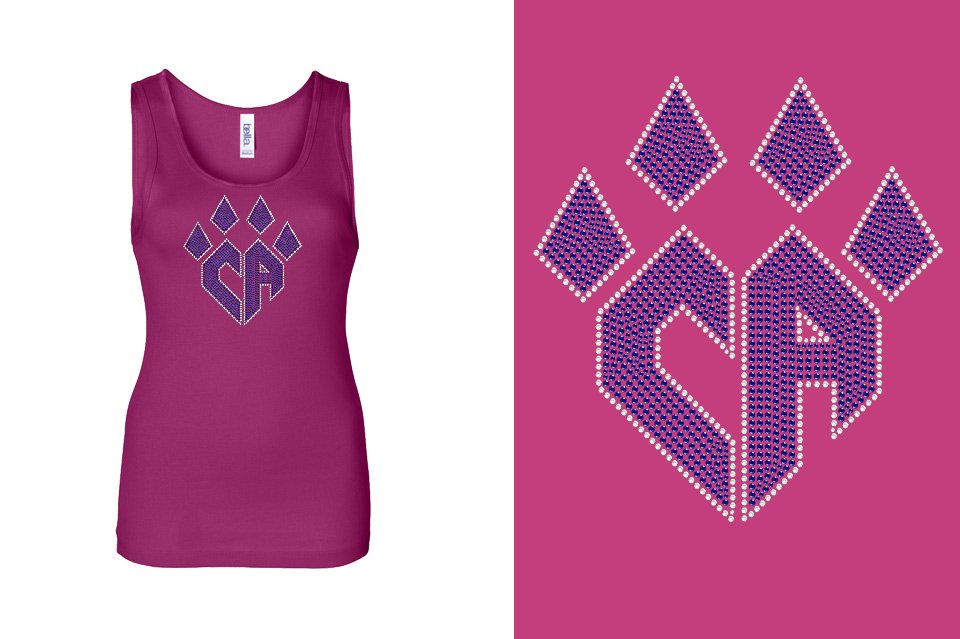 Rhinestones CA Cheer Athletics Youth Tank
