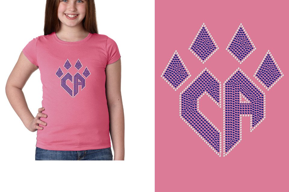 Rhinestones CA Cheer Athletics Youth Girls' Princess T-shirt