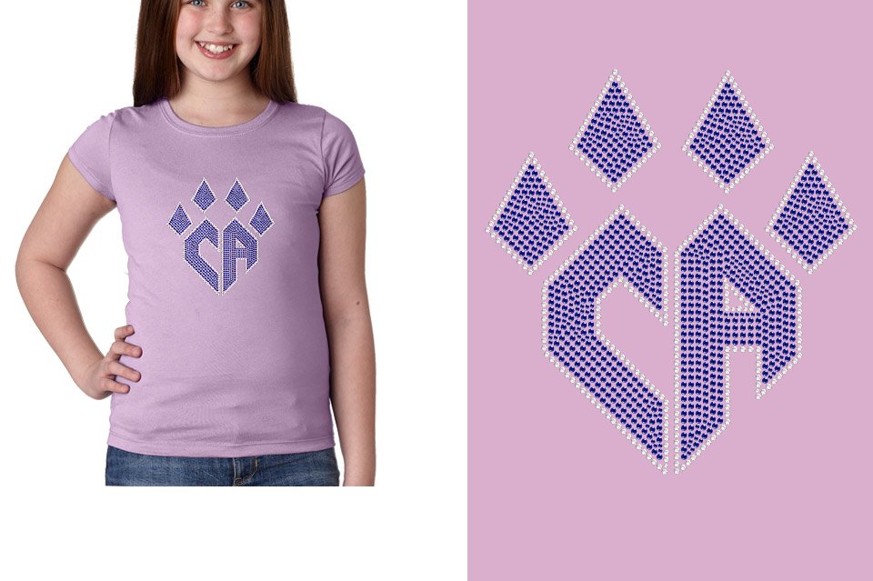 Rhinestones CA Cheer Athletics Youth Girls' Princess T-shirt