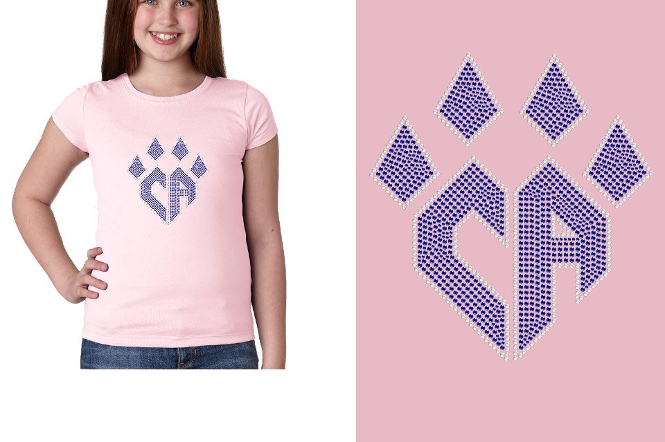 Rhinestones CA Cheer Athletics Youth Girls' Princess T-shirt