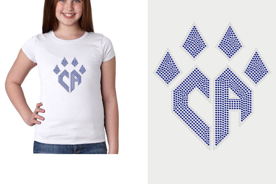 Rhinestones CA Cheer Athletics Youth Girls' Princess T-shirt