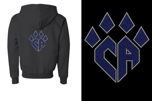 Rhinestones CA Cheer Athletics Youth Unisex Hoodie